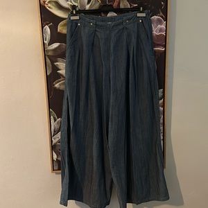 Purificación García wide leg chambray pant